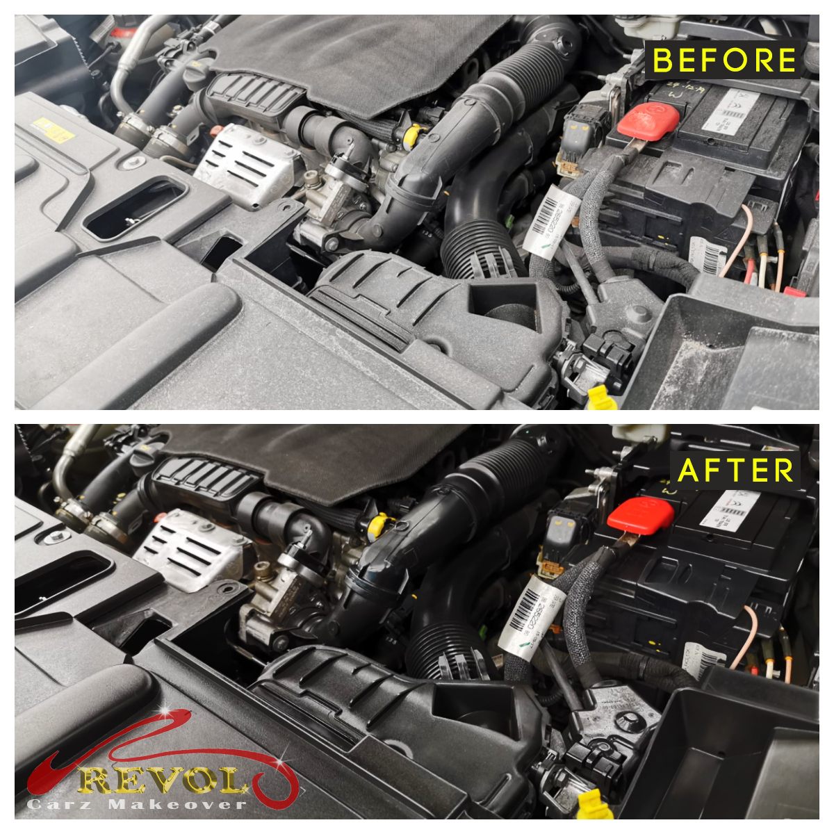 Engine bay cleaning and degreasing service